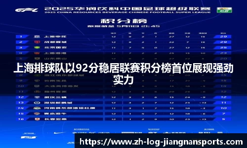上海排球队以92分稳居联赛积分榜首位展现强劲实力